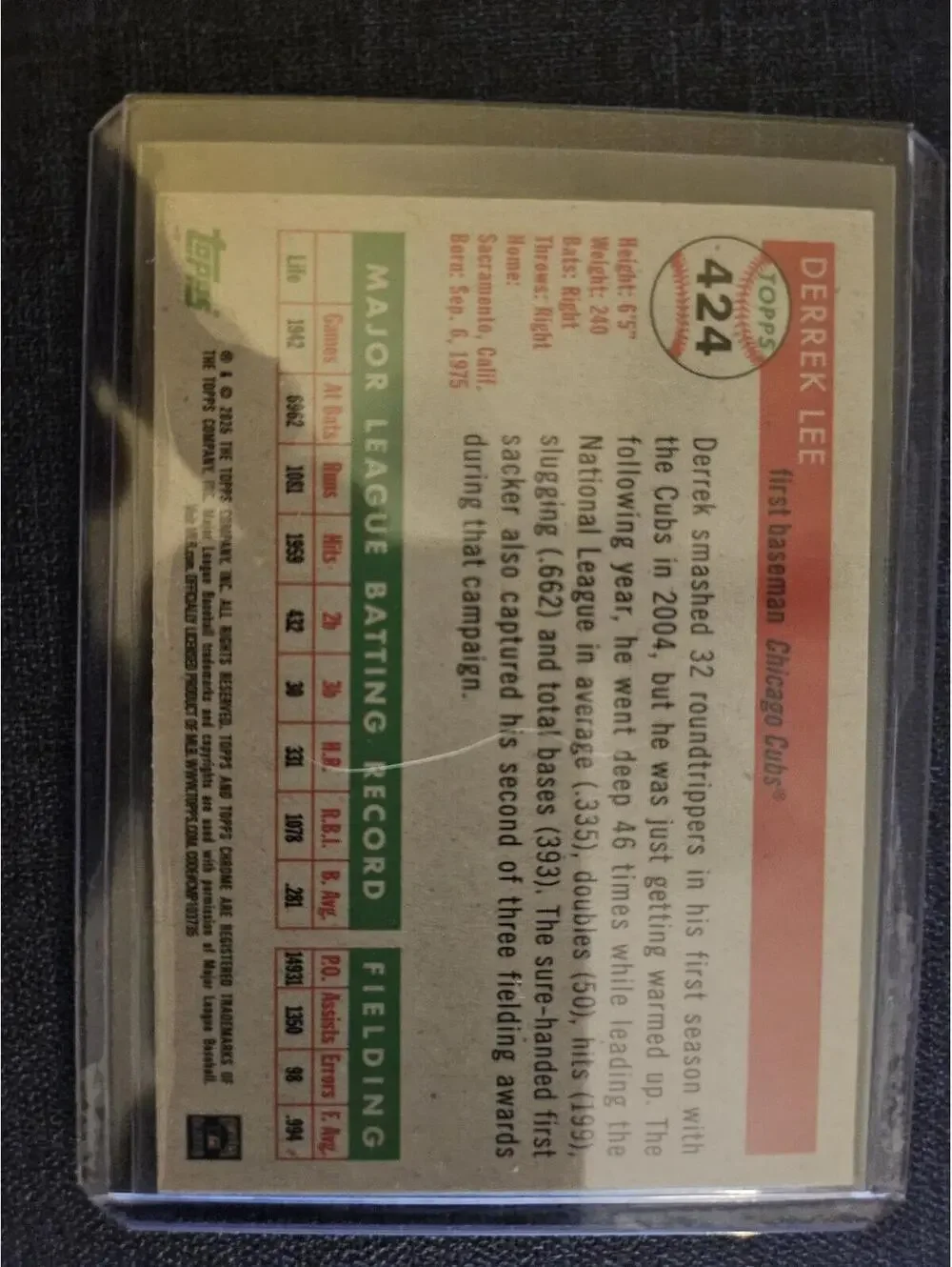 Derrek Lee (Blue) - 2025 Topps Chrome Platinum 1955 Rails & Sails - #424 Cubs - Picture 2 of 2